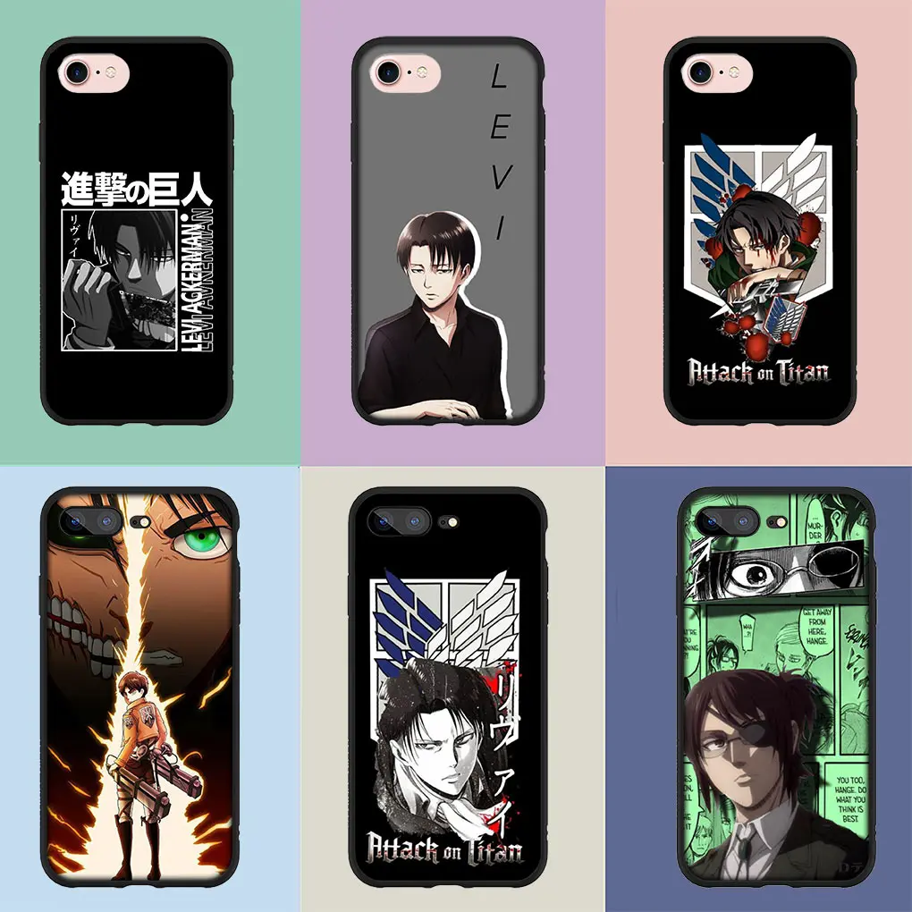 Levi атака на Титанов Эрен Jaeger чехол для телефона Apple iPhone 15 14 Plus 13 12 Mini Pro Max XR + 13Pro