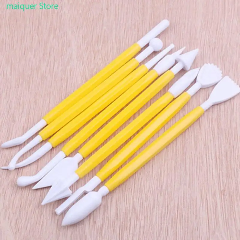 

Useful 8Pcs/Set Fondant Carving Knife Kits Biscuit Icing Sugar Needle Cake Needle Baking Tool Kitchen Baking Tool 5 Colors