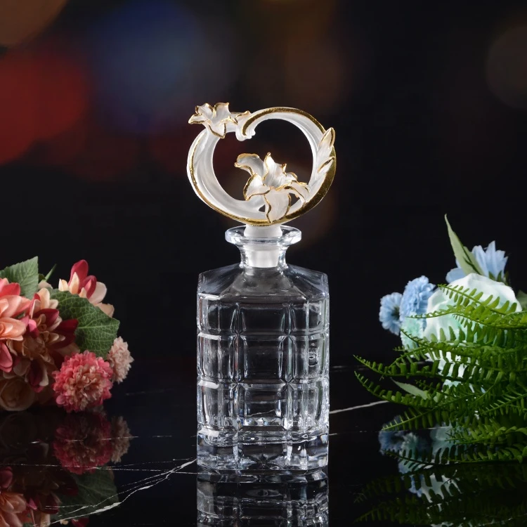 Роскошный богемный Хрустальный графин с цветами 750 мл