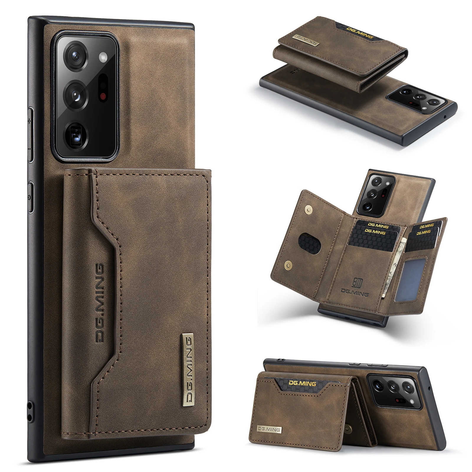 

Removable Magnetic Phone Wallet Bag Leather Back Case For Samsung S22 S21 S20 Ultra Note 20 Ultra A33 A53 A73 A52 A72 5G Cover