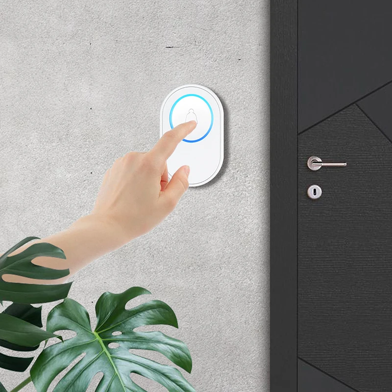 wifi tuya intelligent doorbell welcome home 433mhz door bell chime security alarm app remote control wireless smart house free global shipping