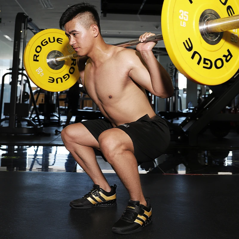 Men's Comprehensive Training Weightlifting Shoes Men's Gym Squatting Shoes Support Comfortable Balance Weightlifting Shoes