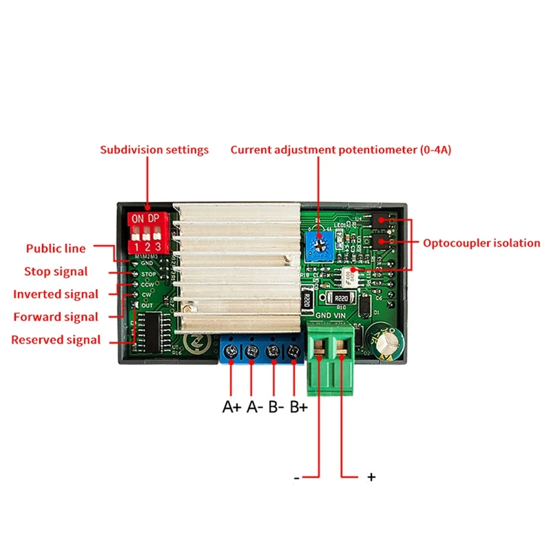 42 57 Контроллер шагового двигателя Положительный и обратный угол Импульсная