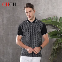 chch clothing mens short sleeve polo shirt lapel fashion polos summer high quality slim top