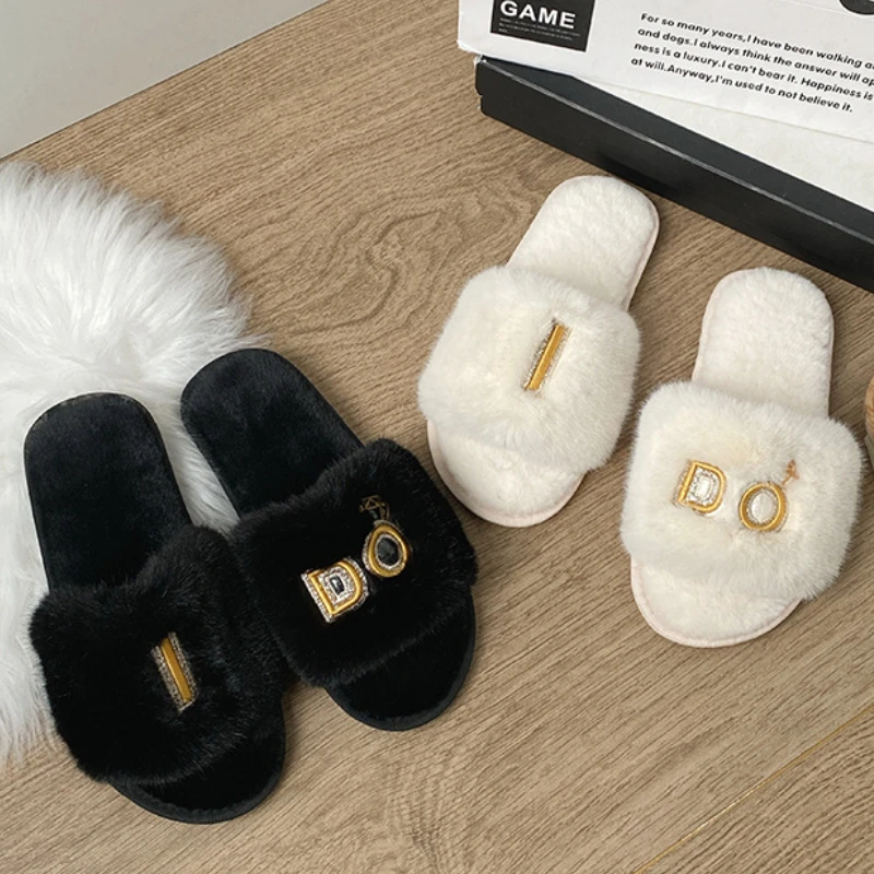 туфли женские обувь женская зимняя Сланцы на плоской подошве модные