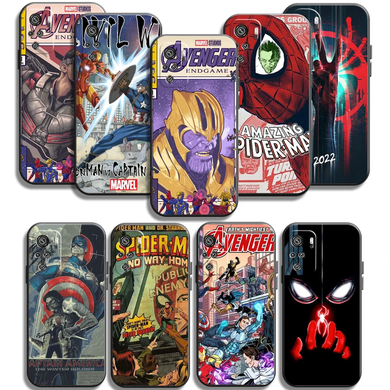 

Marvel Spiderman Phone Cases For Xiaomi Redmi Note 8 Pro 8T 8 2021 8 7 7 Pro 8 8A 8 Pro Cases Back Cover Soft TPU Coque
