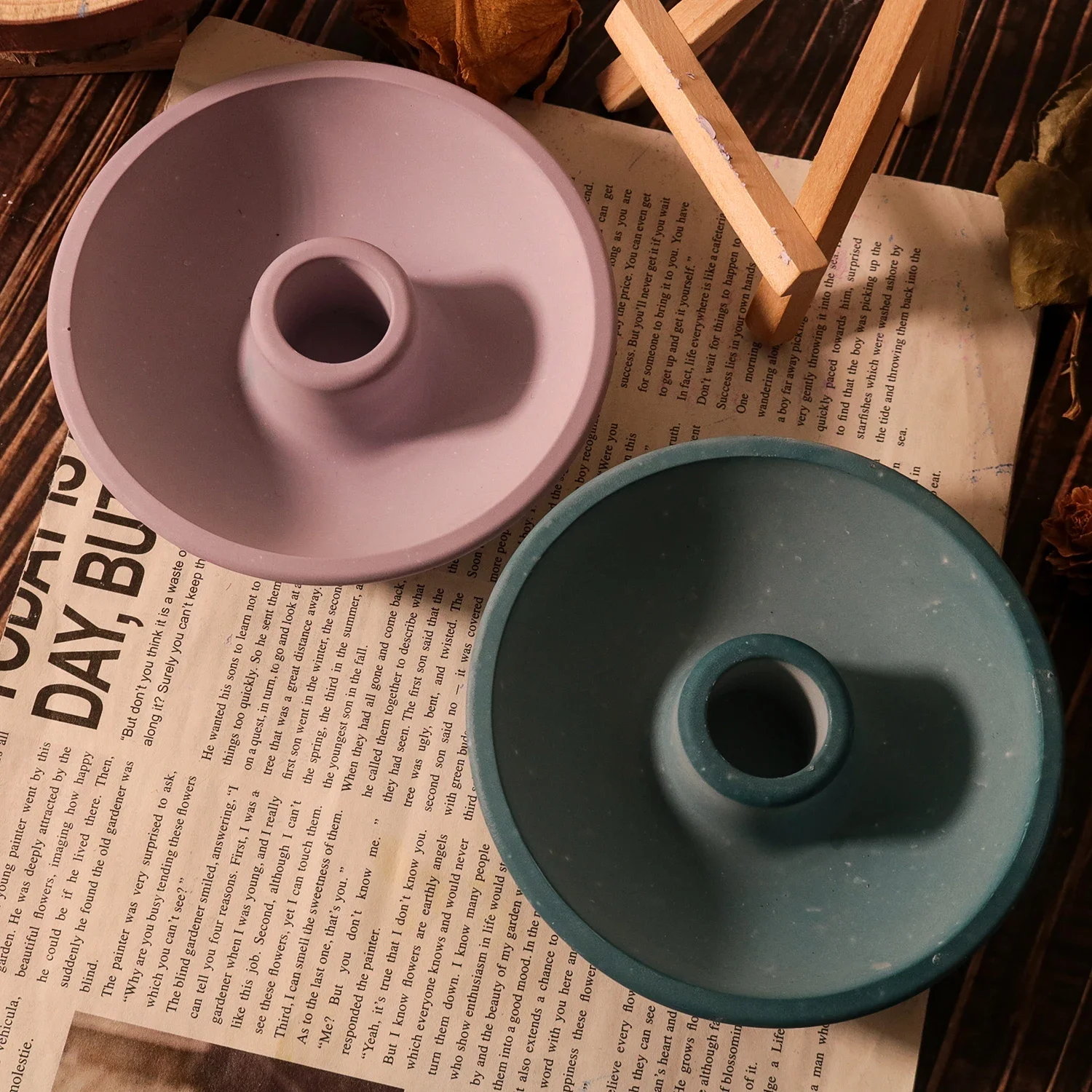 Подсвечник для свечей из эпоксидной смолы