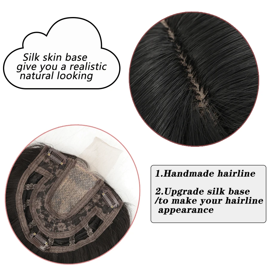 Синтетические накладные парики 22 дюйма волнистые заколки для волос на верхней