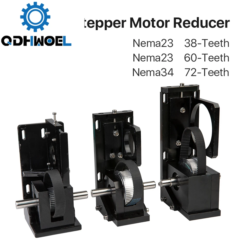 

Редуктор шагового двигателя QDHWOEL Nema23 38 зубьев/Nema23 60 зубьев/Nema34 72 зубьев для лазерной резки и гравировальной машины CO2