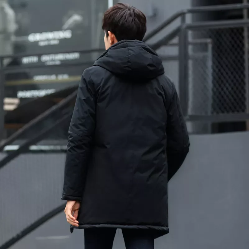 Thick Cotton Long Overcoat for Male Hat  Cotton Outer Wear Clothing Garment 2022 Brand Winter Men's Jackets