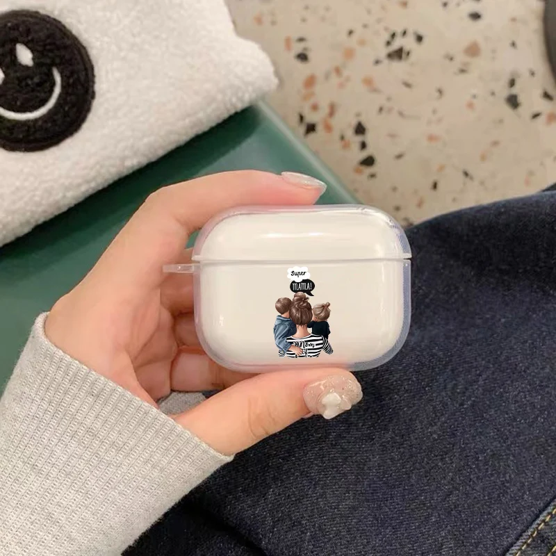 Симпатичные Детские женские наушники для родственников Airpods 1 2 Pro мягкие ТПУ Air Pods