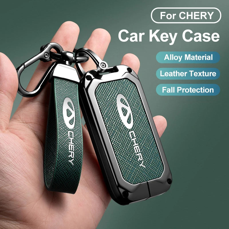 Фото Новый чехол для автомобильного ключа из цинкового сплава и кожи, для Chery Omoda Jaecoo 7 Oumengda C, защитный брелок-кейс, автомобильные аксессуары №2