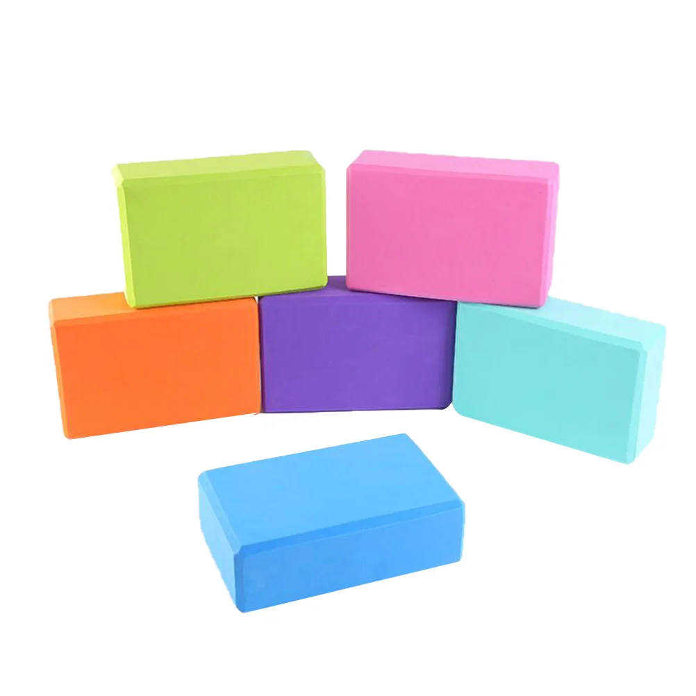 

6pcs Yoga Blocks Workout Training Yoga Bricks Eva Blocks Pilates Fitness Exercise Block Auxiliary Tools ( )