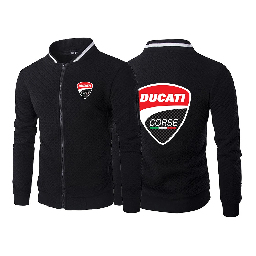 

2022 Ducati Printed Men's High Quality Spring Autumn Hip Hop Zipper Harajuku Style Clothing Solid Jacket Tops