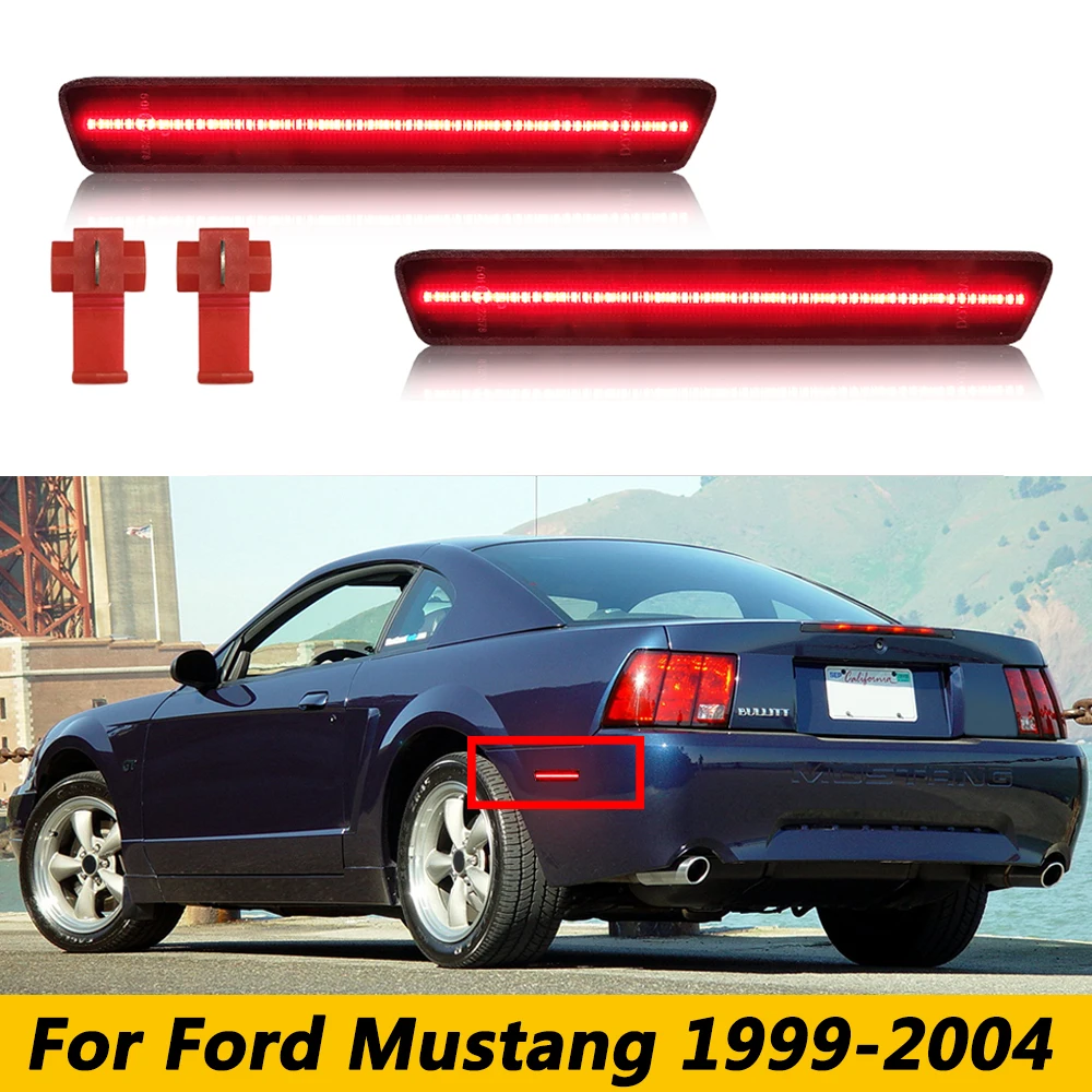 

2 шт. автомобильные задние боковые габаритные огни для Ford Mustang 1999 2000 2001 2002 2003 2004 автомобисветодиодный светодиодные 12 В индикаторные лампы бел...