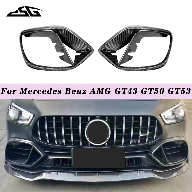 Для Mercedes Benz AMG GT43 GT50 GT53 Передний бампер из углеродного волокна сетчатая рамка