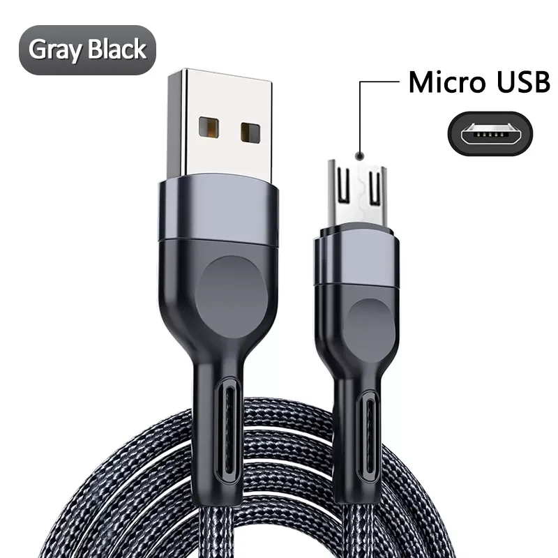 

Tutew 3A Micro USB Cable Nylon Fast Charging USB Type C Cable for Samsung Xiaomi HTC USB Charger Data Cable Mobile Phone Cable