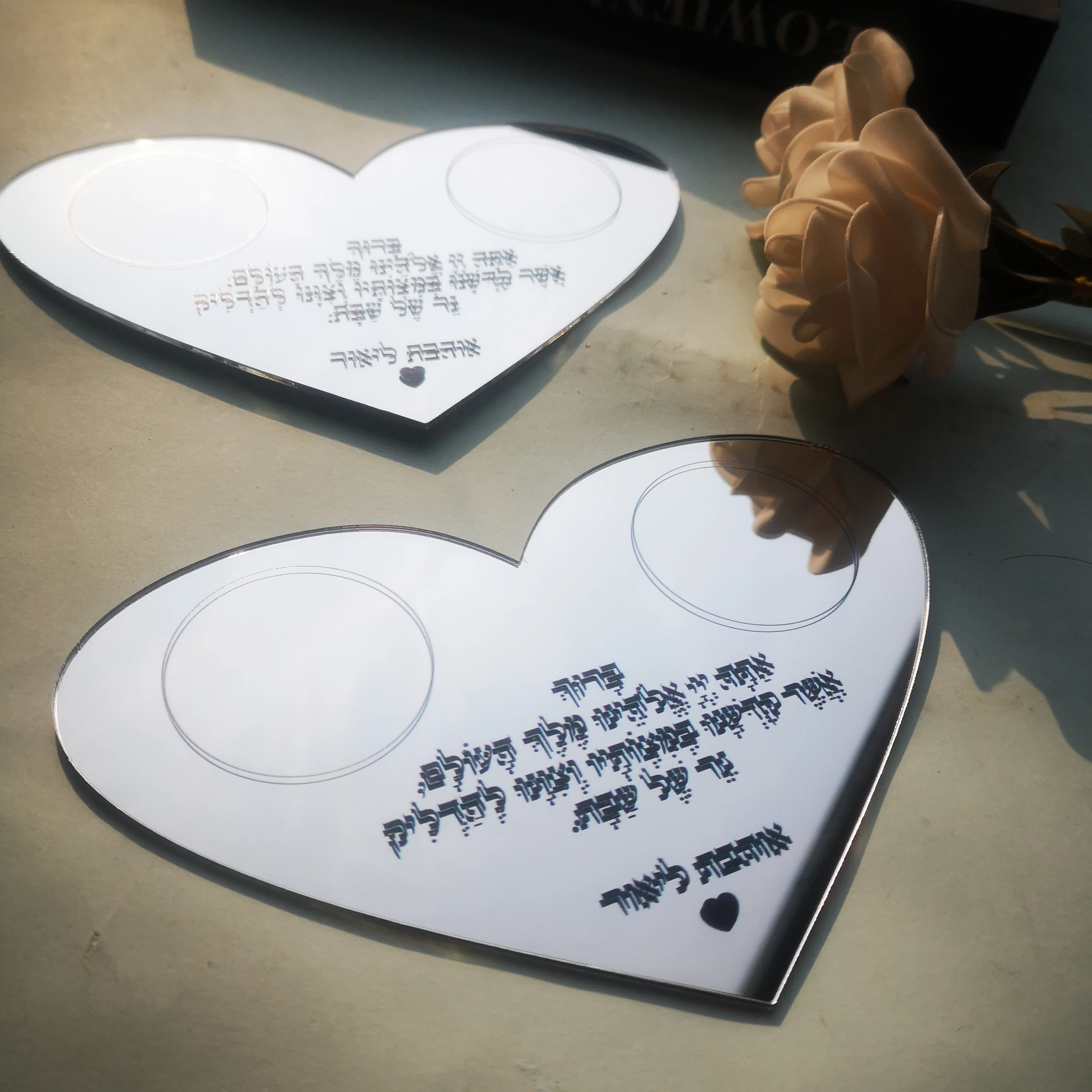 Прозрачные акриловые субботние свечи молитвенные карточки зеркальный акрил