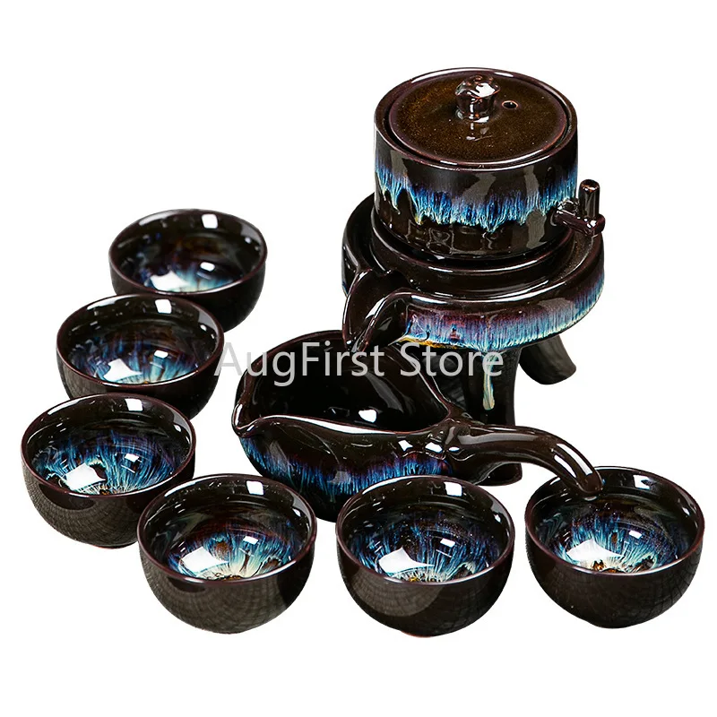 

Изысканный каменный чайный сервиз, ручная работа, набор чайных чашек, китайский подарок на чайную церемонию, чайная чашка