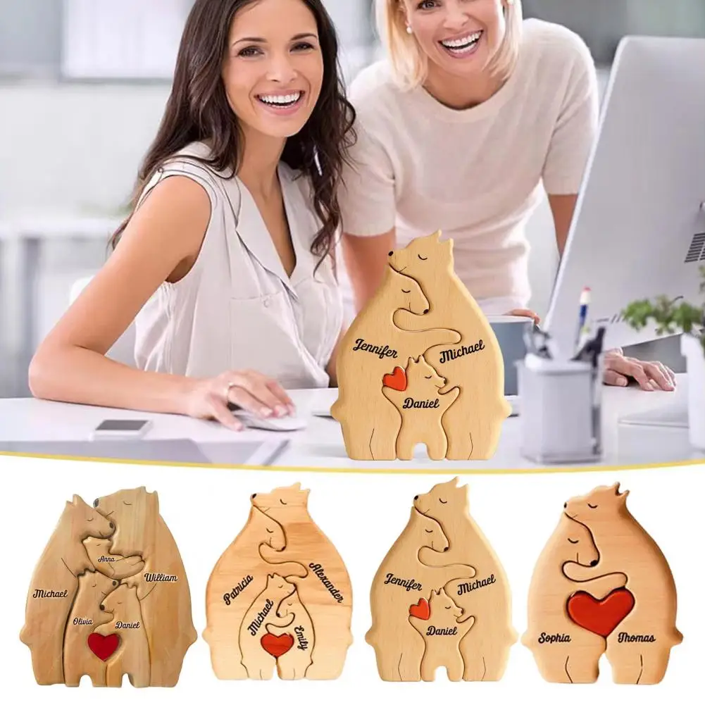 Деревянная скульптура в форме медведя индивидуальное имя деревянный медведь