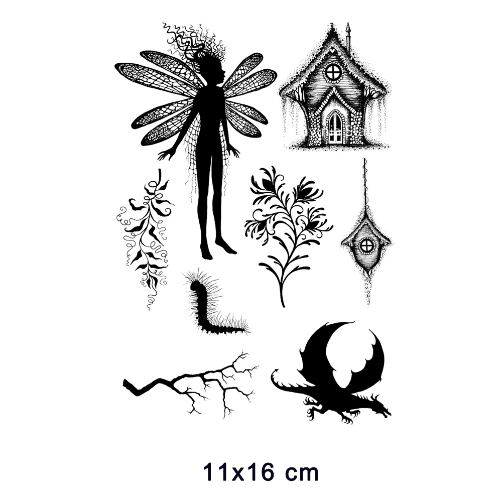 

New Clear Stamps Fairies Tranperant Silicone Stamp for Card Making Album Photo DIY Scrapbooking Decorative Craft Supplies