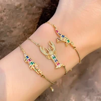 top quality micro pave cz zircon female bracelets dinosaur lobster crocodile creative bracelet for women fashion gift