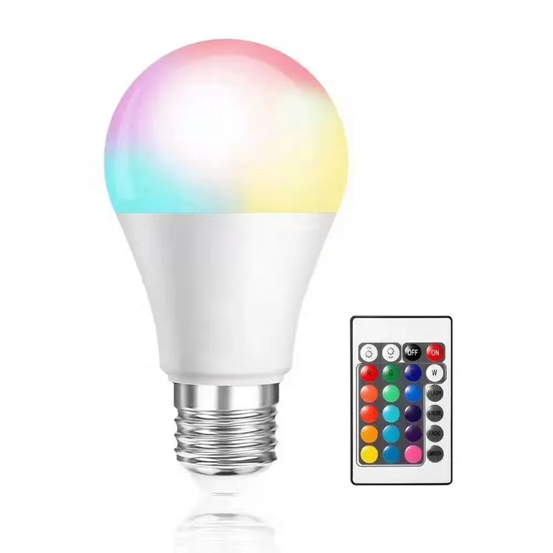 

RGB Lamp Bulb LED RGBW 5W/10W Remote Control Colorful Changing Home Decorative Atmosphere Lamp Bulb