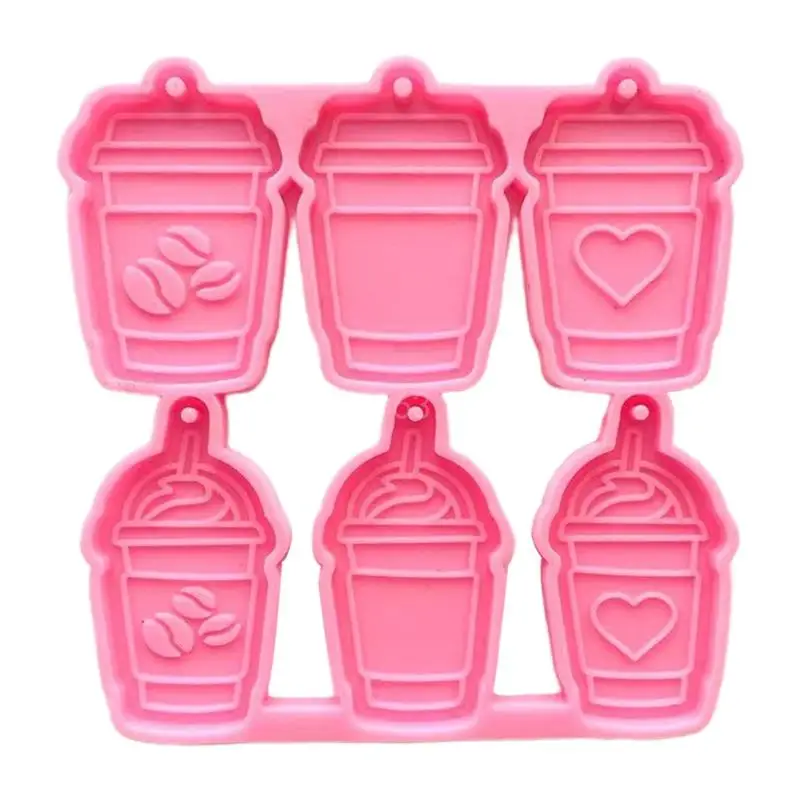 Подвеска-брелок для литья смолы форма украшения своими руками 6 кофейных чашек