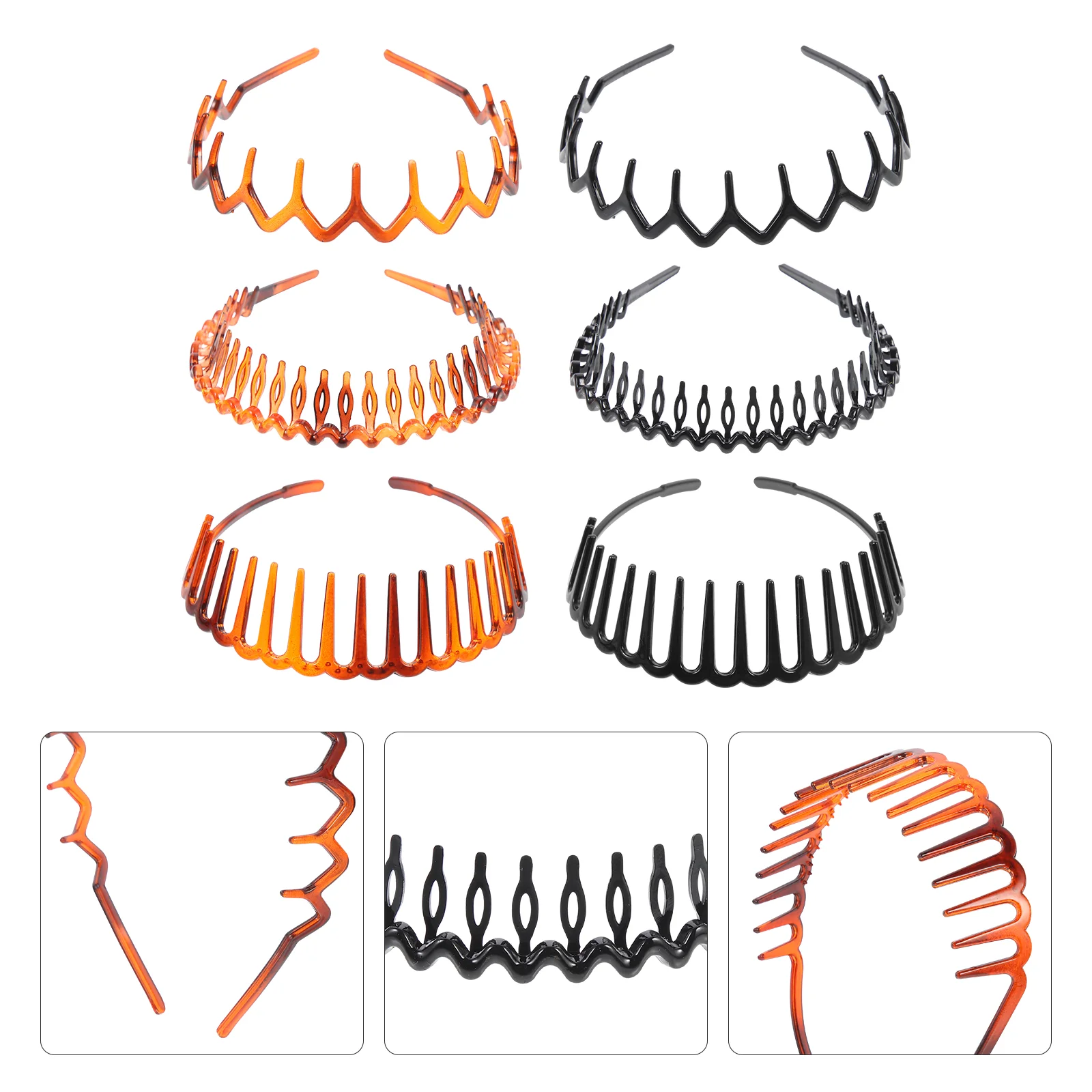 

Нескользящая повязка на голову с зубцами, 6 шт.