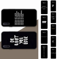 black minimalist text quote phone case for samsung note 5 7 8 9 10 20 pro plus lite ultra a21 12 72