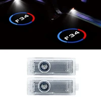 2pcsset car door led welcome light hd projector lamp for bmw f34 3 series gt logo shadow warning light logo auto accessories