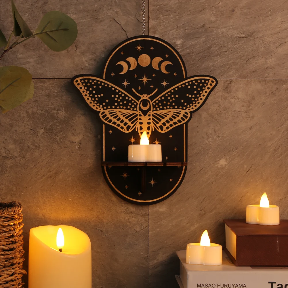 Wooden Crystal Display Rack Reusable Wall-mounted Candles Stand Pendant Exquisite Ornaments Festival Gift Holiday Party Supplies