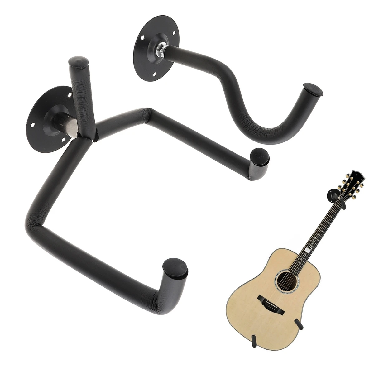 

Acoustic Guitar Hanger Hook Horizontal Guitar Wall Mount Holder Bracket with Screw Set Guitar Accessories