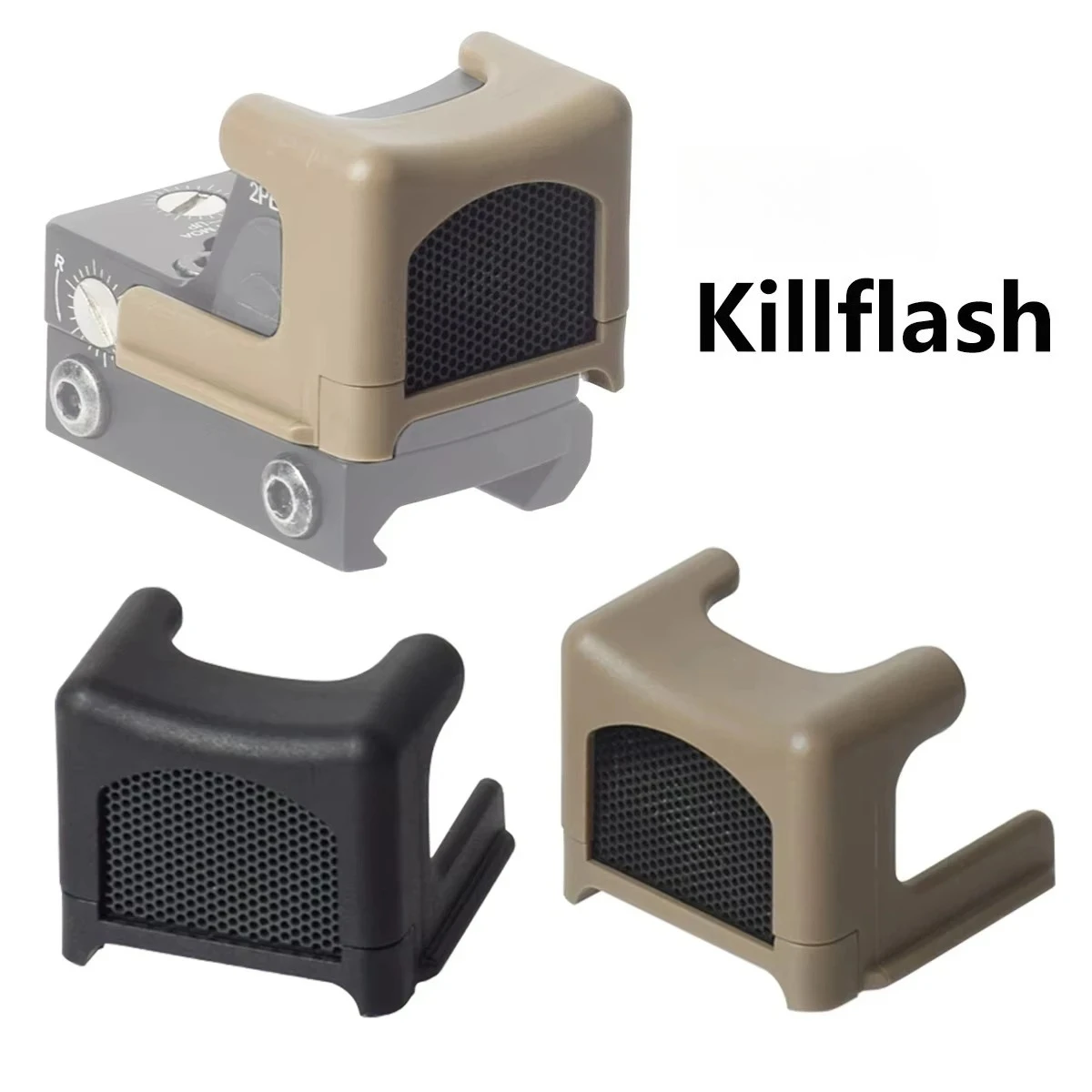 Фото Металлическая сетчатая защитная крышка, крышка для прицела, антибликовое устройство, защитная линза Killflash, сотовая линза для прицела 558, красная точка №3