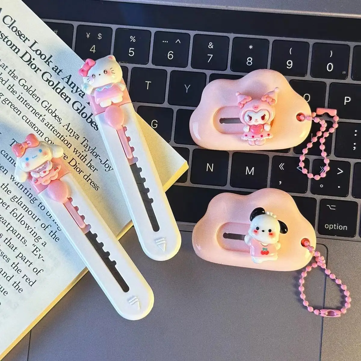 2024 Новый мини-нож Hello Kitty милый и портативный бытовой нож для резки бумаги