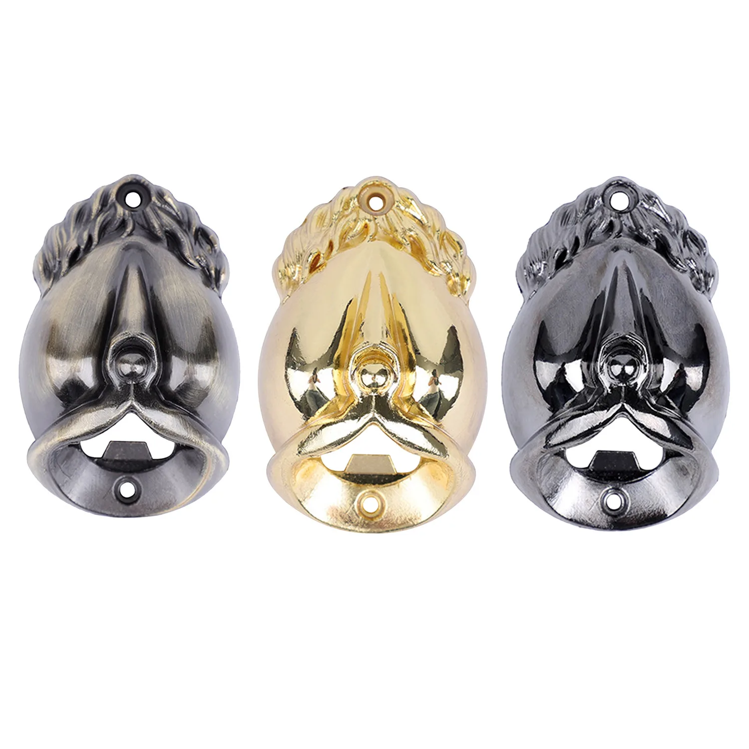 

Открывалка для бутылок из нержавеющей стали, настенное крепление, винтажная открывалка для напитков с винтами, стандартная бронза