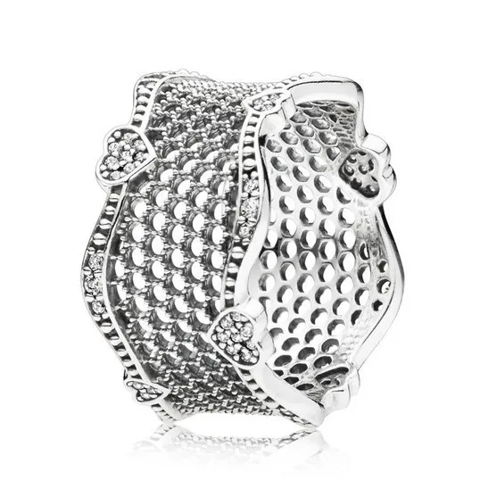 

Original Moments Lace Of Love Rings With Crystal Ring For Women 925 Sterling Silver Wedding Gift Fashion Jewelry