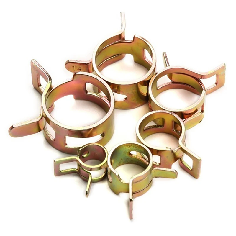 

60Pcs Spring Clamps Action Fuel Line Silicone Vacuum Hose Pipe Clamp Low Pressure Air Clip Clamps Fasteners Assortment Kit