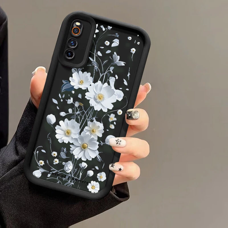 Рельефный мягкий чехол с цветочным рисунком для VIVO Y35 Plus S12 S10e S9 S9E Y200i Y36 Y36i Y12 Y100 Y78t