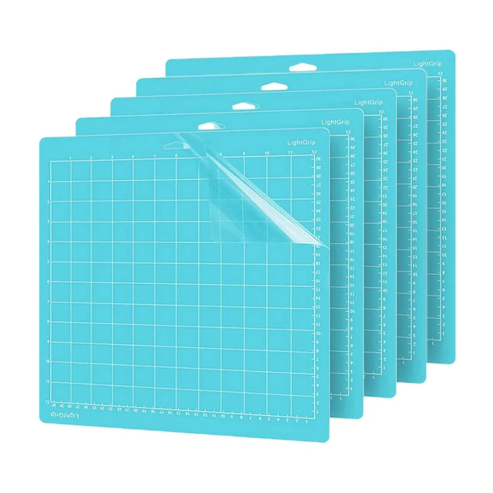 

5Pcs Cutting Mat Light Grip for Cricut One/Air/Explore Air2&Air 3 /Maker&Maker 3 Quilting Cutting Mats 12X12 Inch-Blue