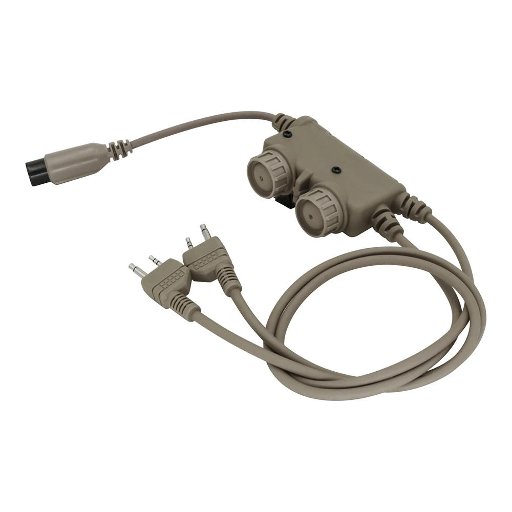 Tactical Headset U94 Ptt Dual Push To Talk RAC Ptt Midland 2 Pin Plug for Airsoft Shooting Hunting Headphone with 7.00mm Plug