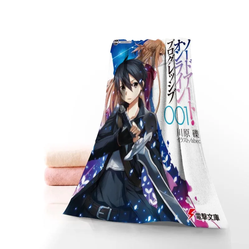 Sword Art Online Fashion настраиваемое полотенце из хлопка с рисунком лица/искусственная