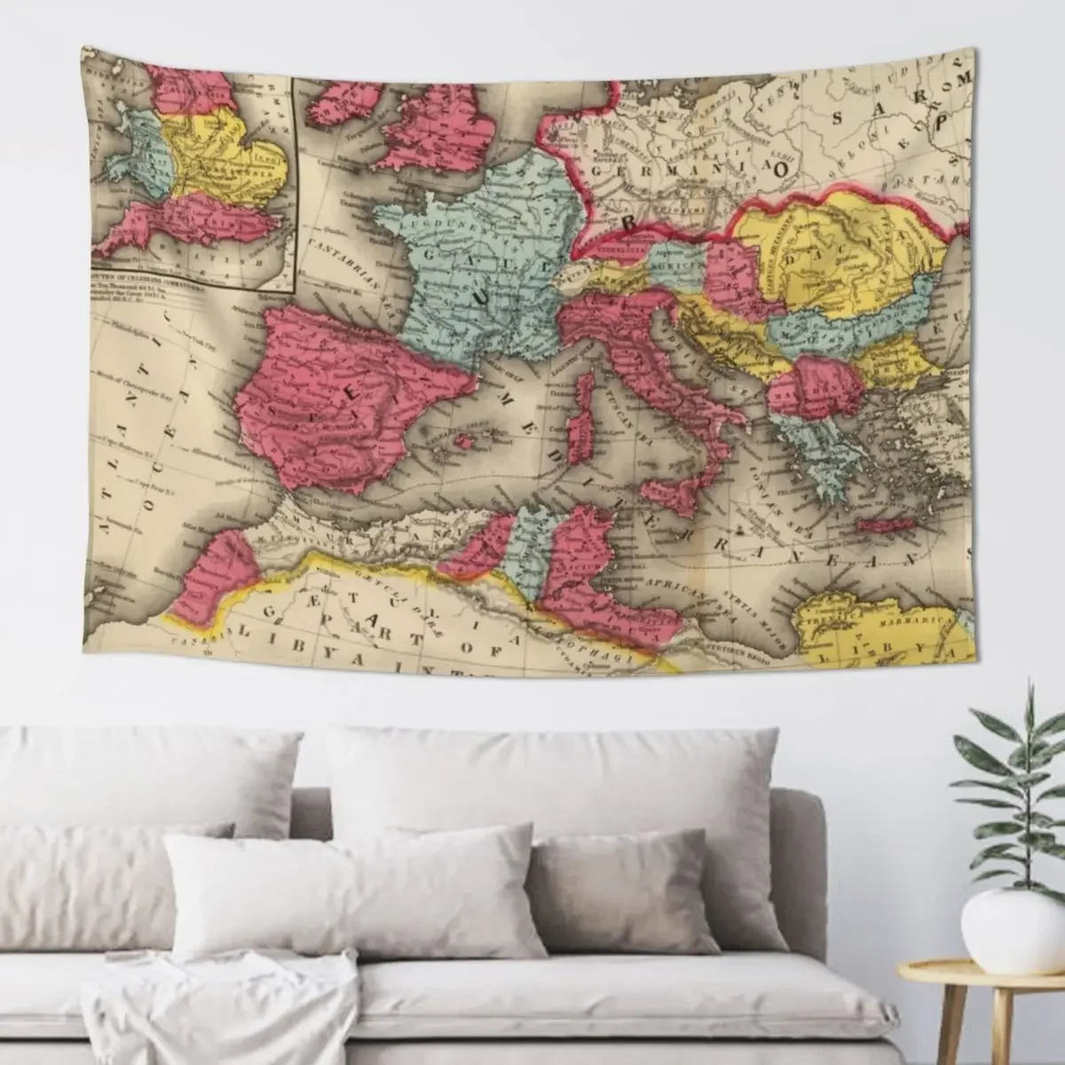 Гобелен карта Римской империи 1875