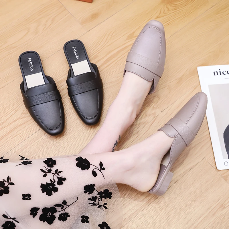 

Мюли BKQU женские, роскошные Тапочки, лоферы, дизайнерские, мягкие, модная летняя обувь, сланцы