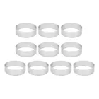 Круглые Кольца для пирога с отверстиями, 10 шт., из нержавеющей стали, форма для фруктов, Пирогов, пирожных, муссов, кухонная форма для выпечки, 7 см