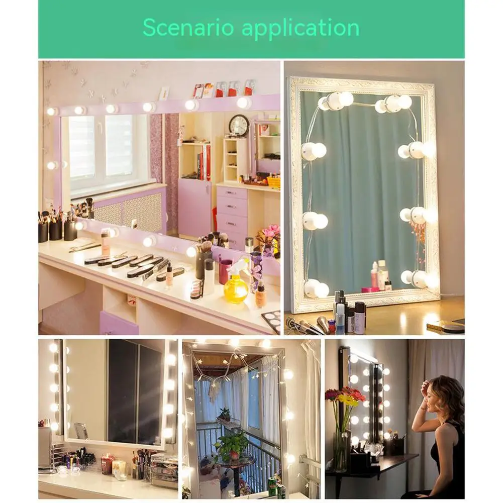 

NEW LED Makeup Mirror Lights Waterproof Dimmable High Brightness Eye Caring Infrared Sensor Vanity Mirror Lights