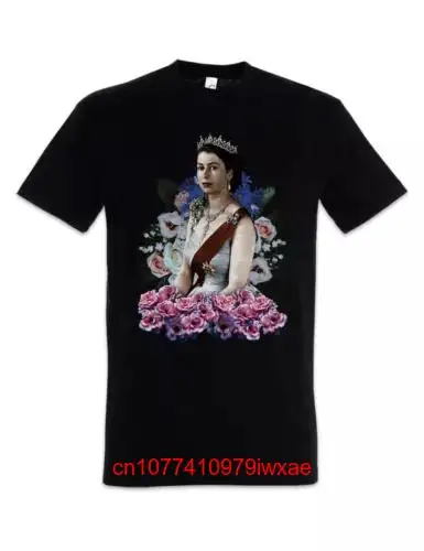 Футболка с длинным или коротким рукавом и изображением королевы Елизаветы