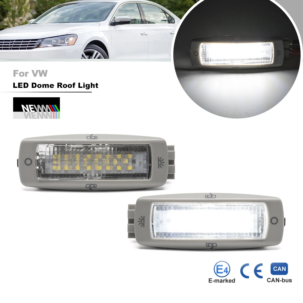 

2 шт. светодиодные лампы для чтения для VW Golf Passat Tiguan Beetle Caddy Scirocco Canbus купольные лампы потолочные светильники освещение кабины