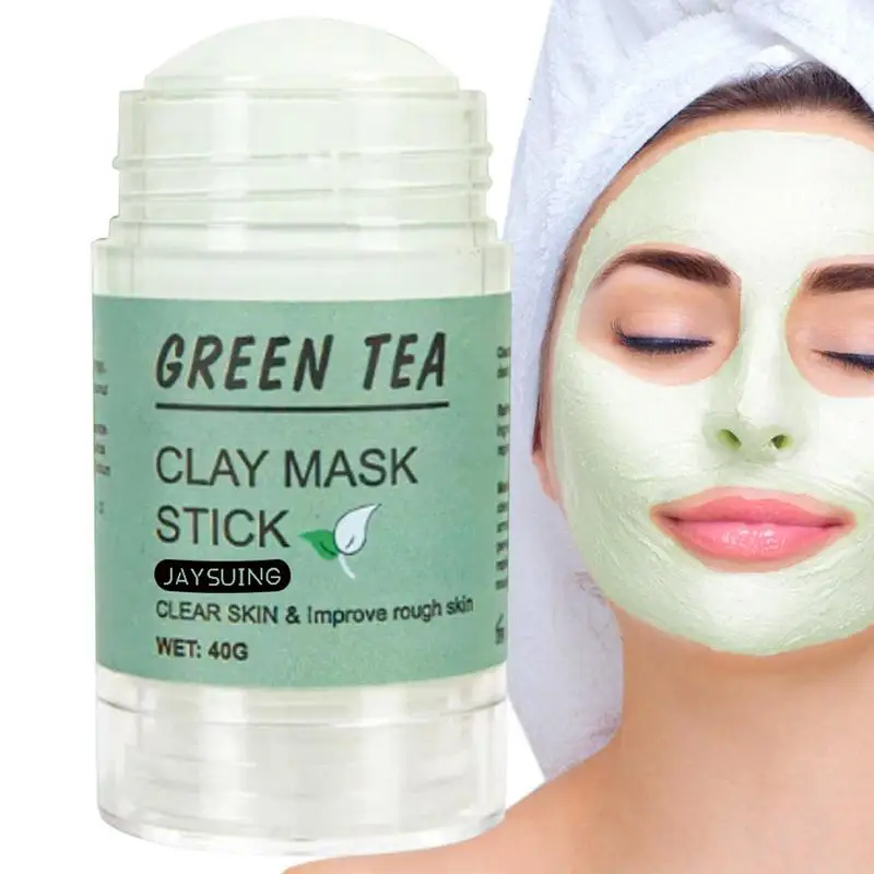 

Твердая маска для зеленого чая, грязевая маска для глубокой очистки, палочка для контроля жирности, Антибликовая зеркальная маска для удаления черных точек, пор