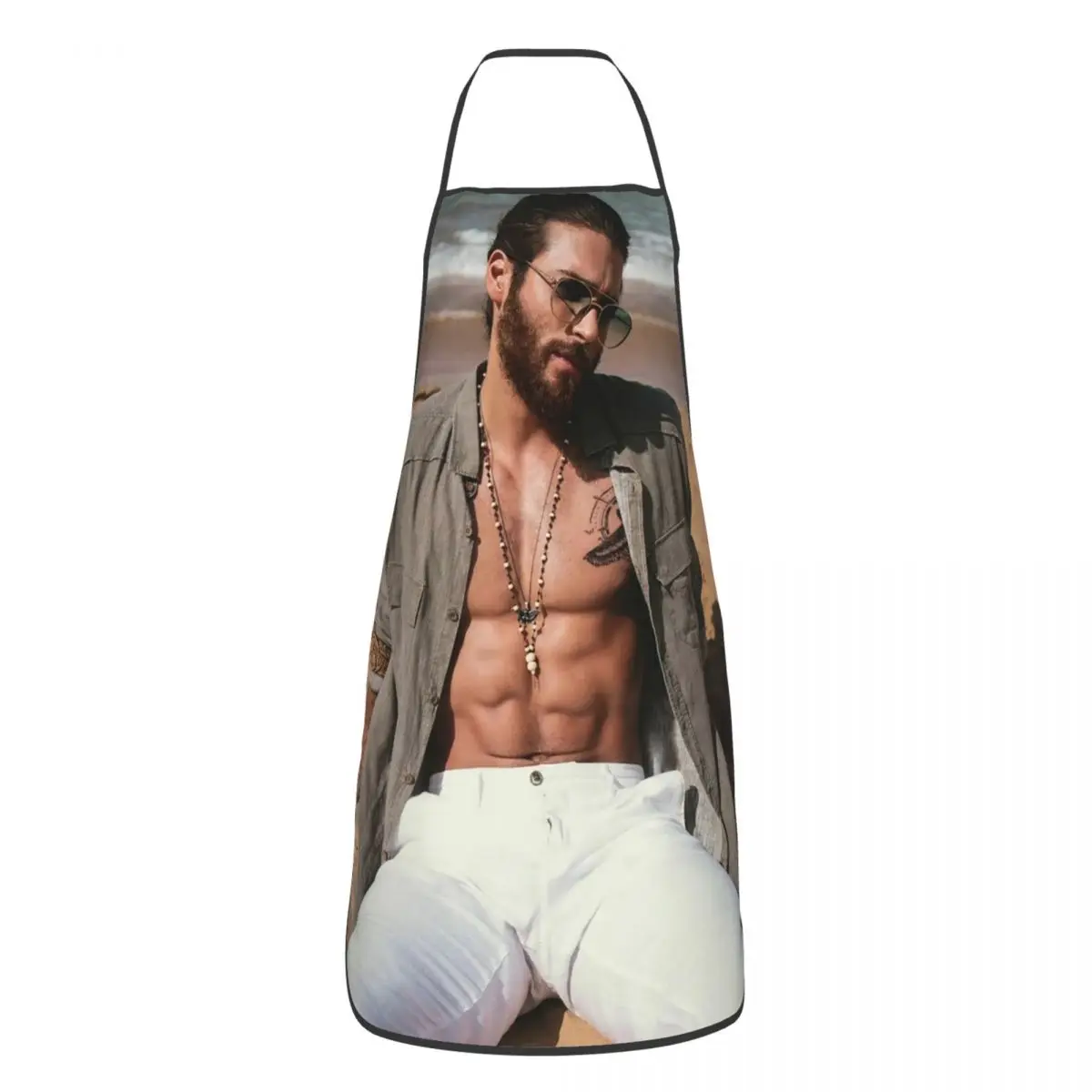 

Can Yaman Actor Kitchen Grill Aprons Waterproof Abdominal Muscles Pinafores for Manicurist Cooking Home Cleaning